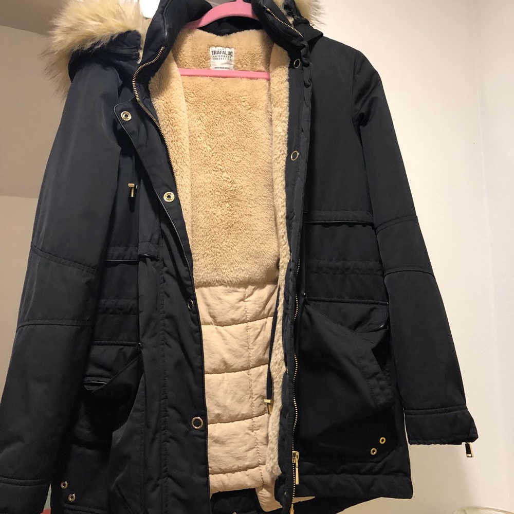 Nice and warm rain coat with fur